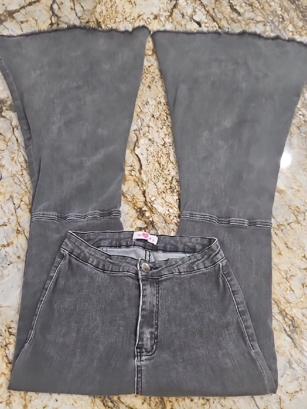 Buddy Love Charcoal Flare Jeans. Size 25. Inseam 33" Rise 10"